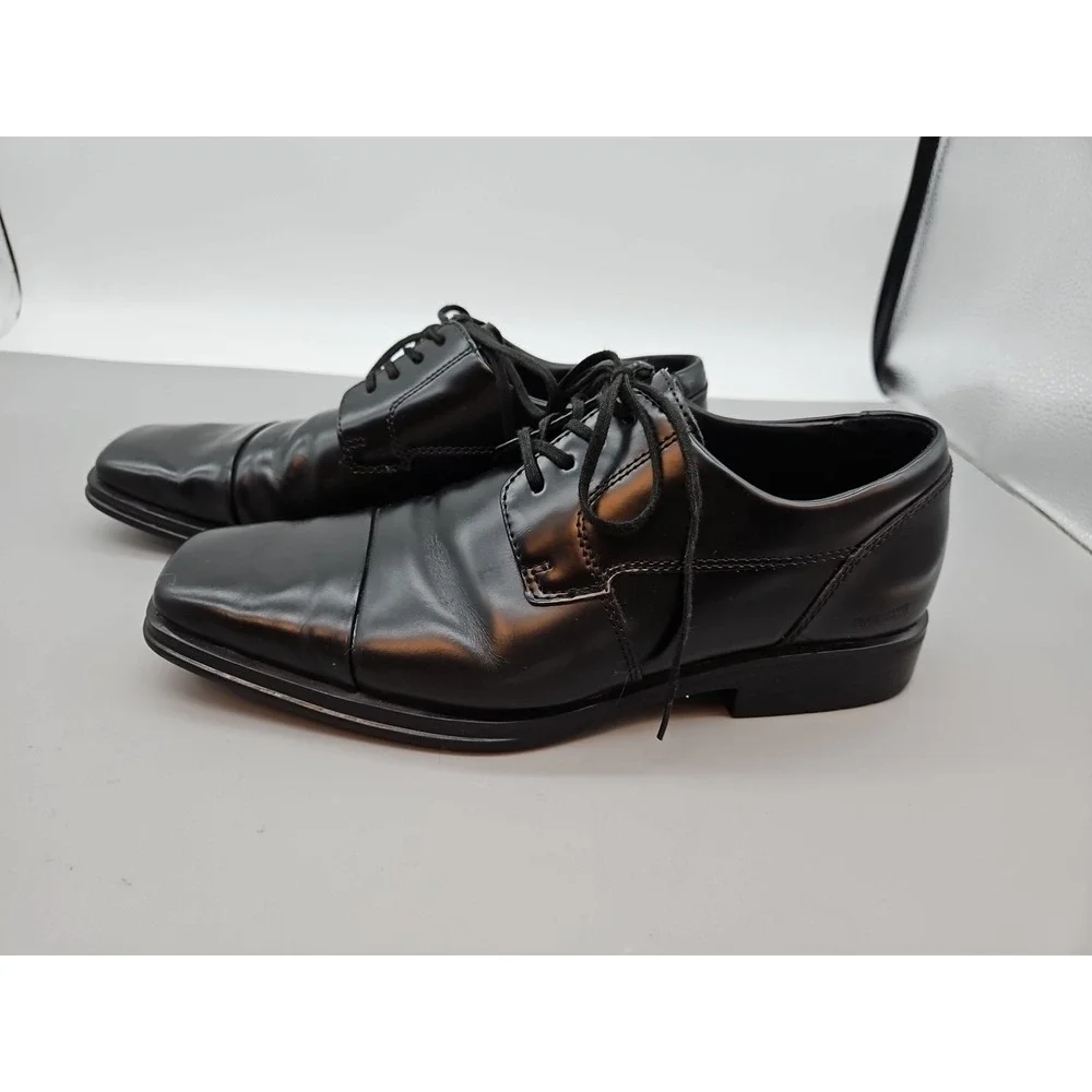Kenneth Cole Reaction Black Leather Dress Shoes Mens  Size 8M